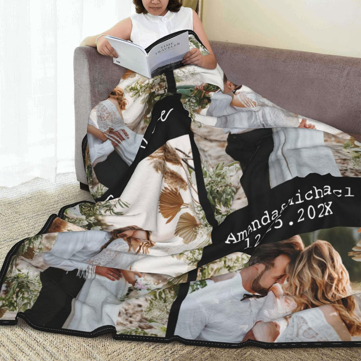 Easycosy personalisierte Decken für Paare Geschenke Benutzerdefinierte Bild werfen Decke Personalisi