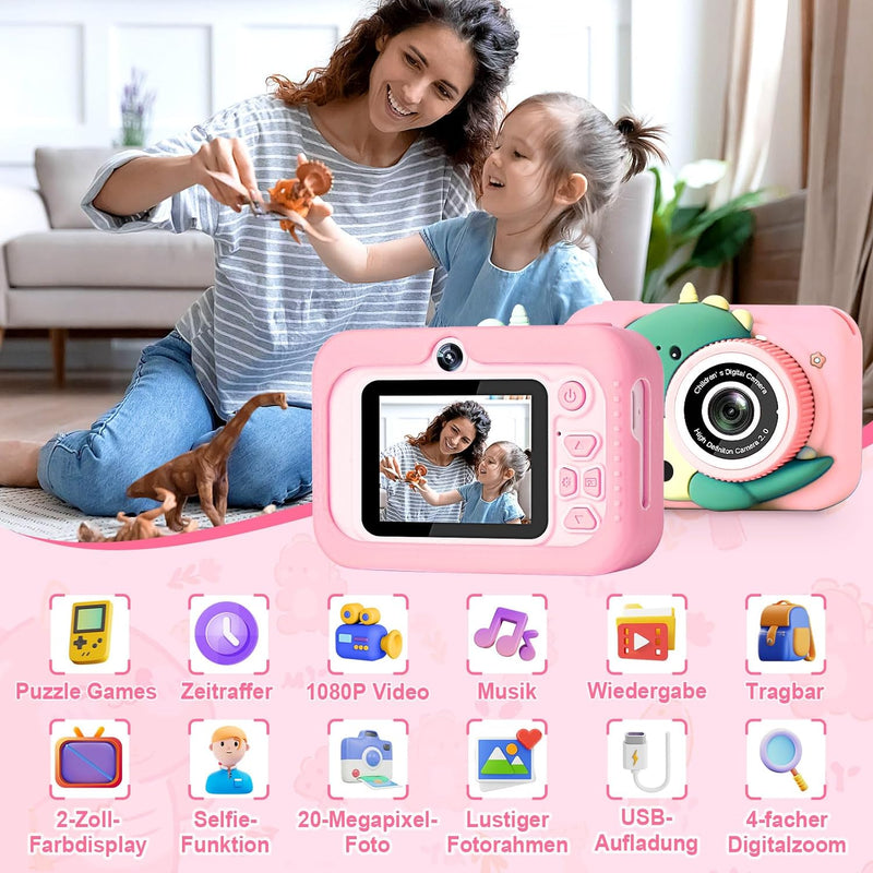 MILFECH Kinder Kamera, 1080P HD 2,0-Zoll-Bildschirm Digitalkamera Kinder mit Selfie Digital Video Ka