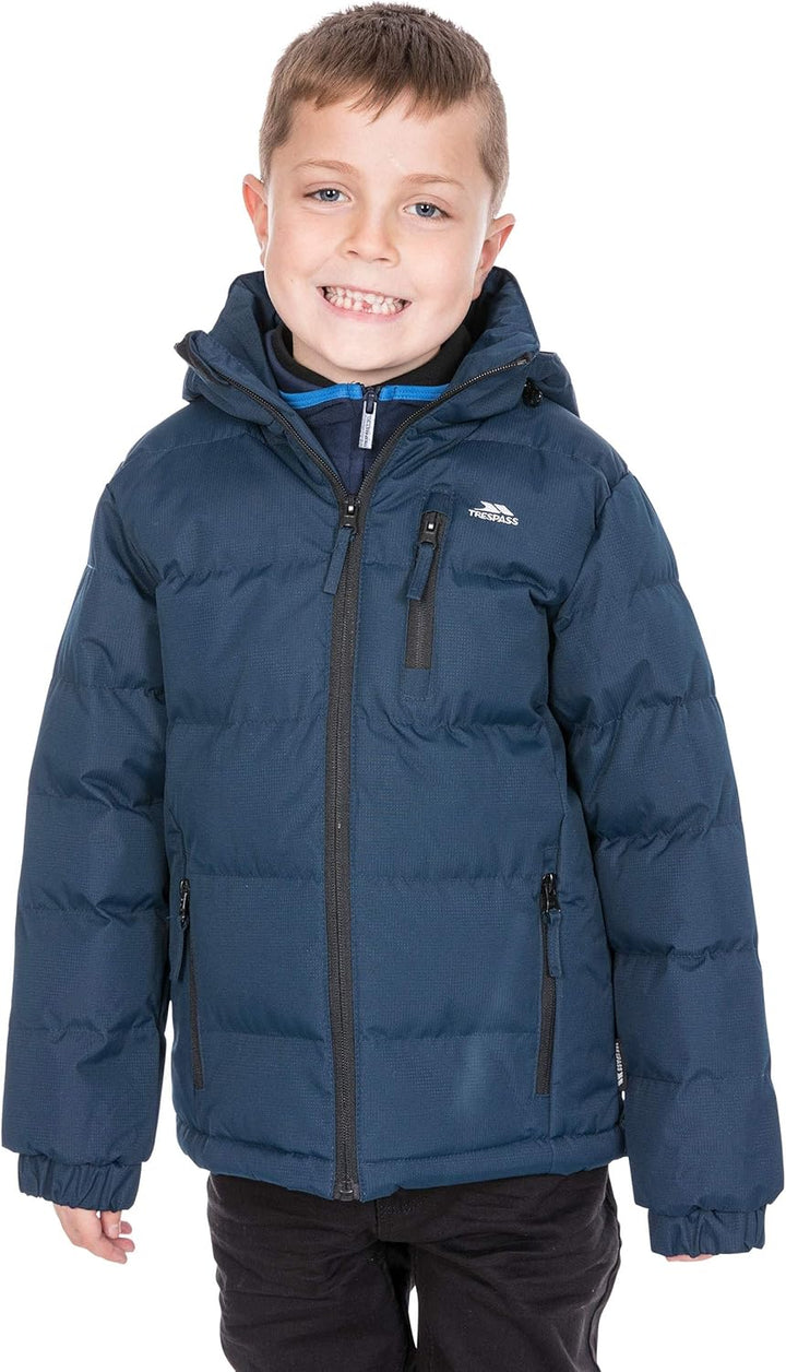 Trespass Herren Clip Padded Regenmantel mit Abnehmbarer Kapuze 2-3 Jahre - Brust 21 "(53 cm) Azul Ma