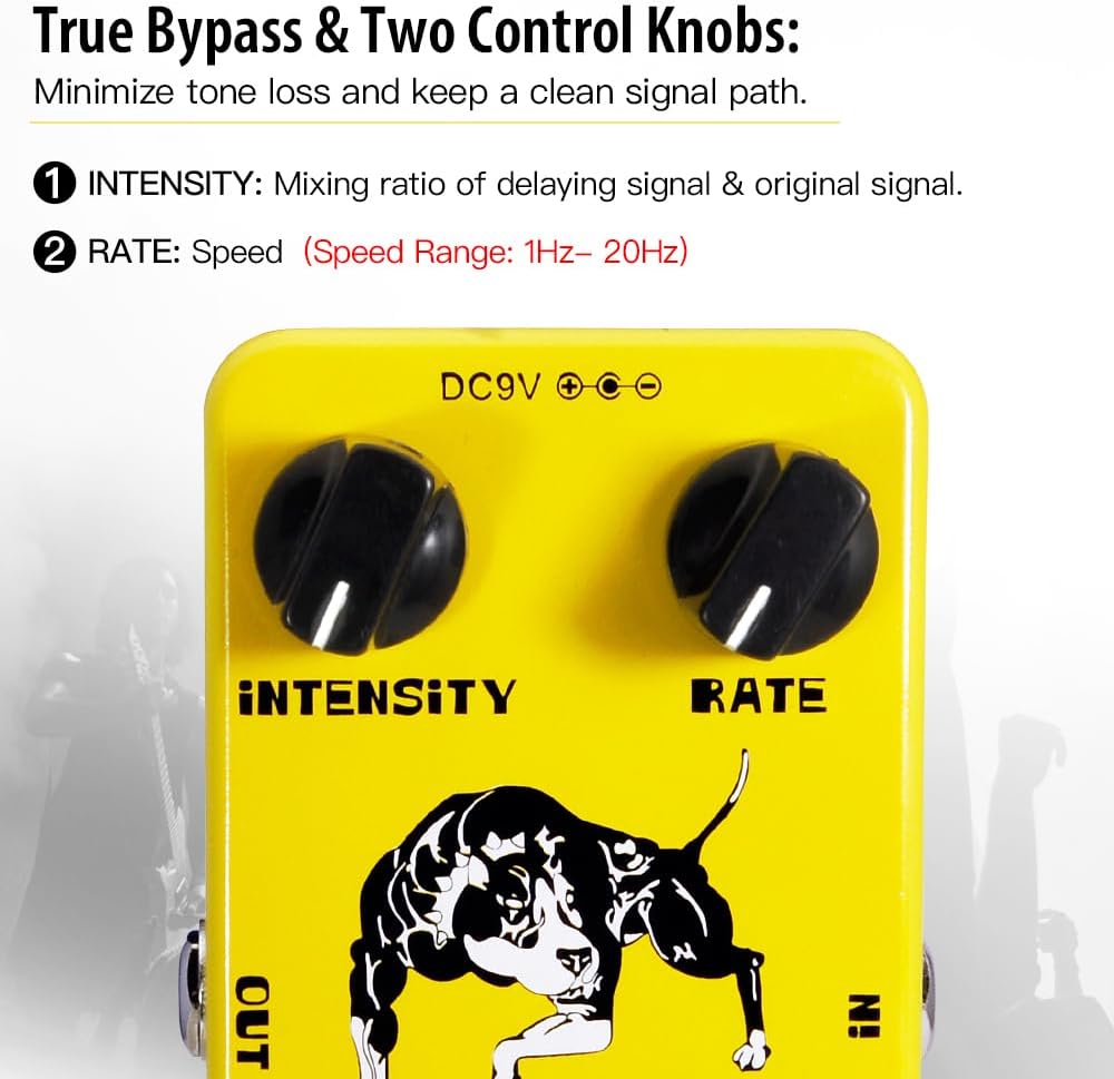 JOYO Tremolo-Effektpedal Beloved Old Amps Photoelektrische Röhrenschaltung Tremolo für E-Gitarren-Ef