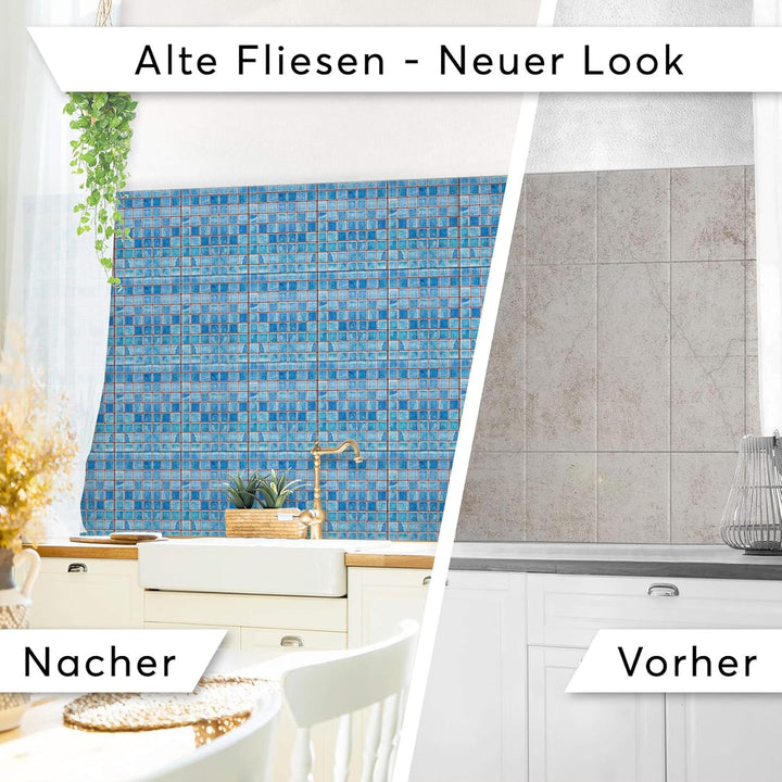 CREATISTO Klebefliesen Stickerfliesen Fliesenfolie - Hochwertige Sticker Aufkleber für Wandfliesen I