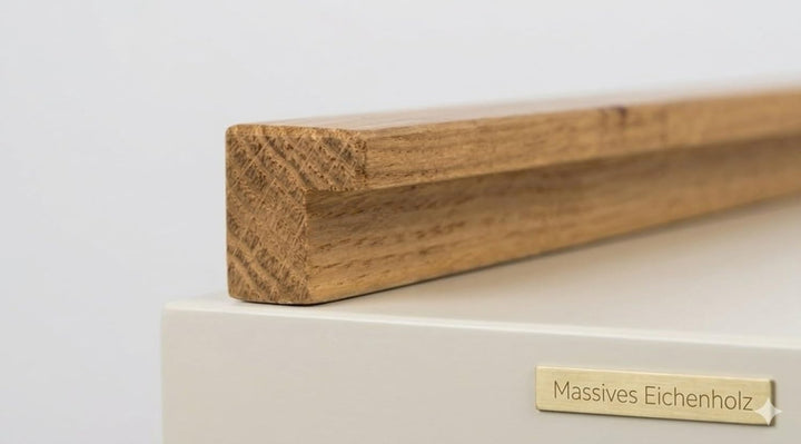 WYSKONT Griffe Möbel - BATO 1 Stück - Möbelknöpfe Holz Eiche - Holz Deko - Griffe für Küchenschränke