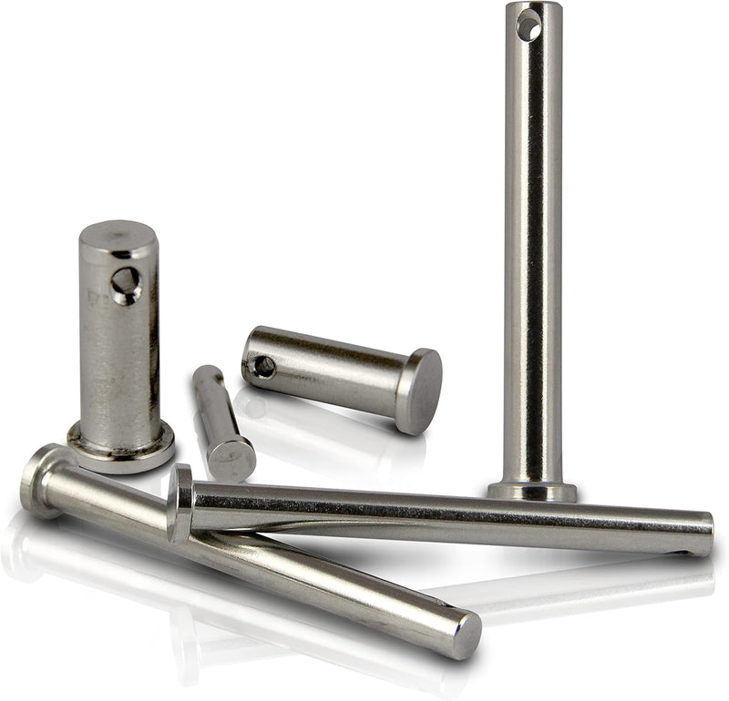 PROTECH 10 Stück Steckbolzen 12x55mm Edelstahl V4A rostfreier A4 Bolzen Splintbolzen Stecksplint Sic