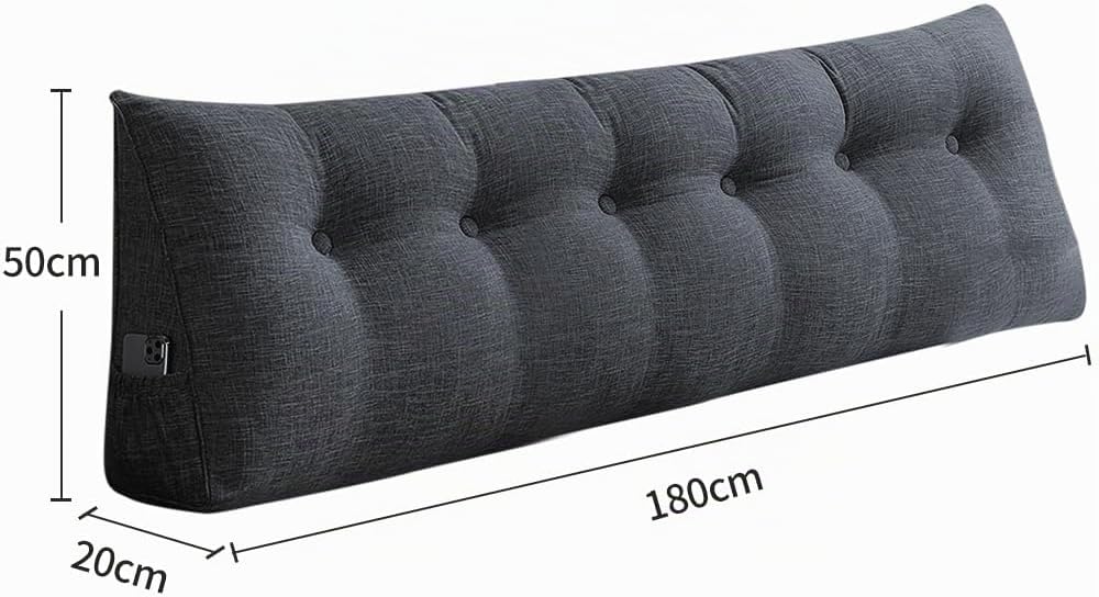 OHMG Rückenkissen, Lesekissen für Bett und Sofa, 180cm-Komfortables Wandkissen Bett, Bietet Optimale