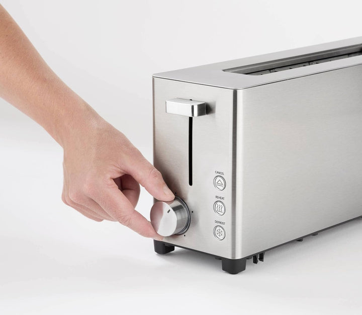 CASO Classico T 2 - Design Toaster, Edelstahlgehäuse, Optimale Röstgradeinstellung auf 5 Stufen, Ink