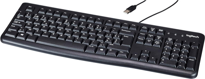 Logitech MK120 Kabelgebundenes Set mit Tastatur und Maus für Windows, Belgisches AZERTY-Layout - Sch