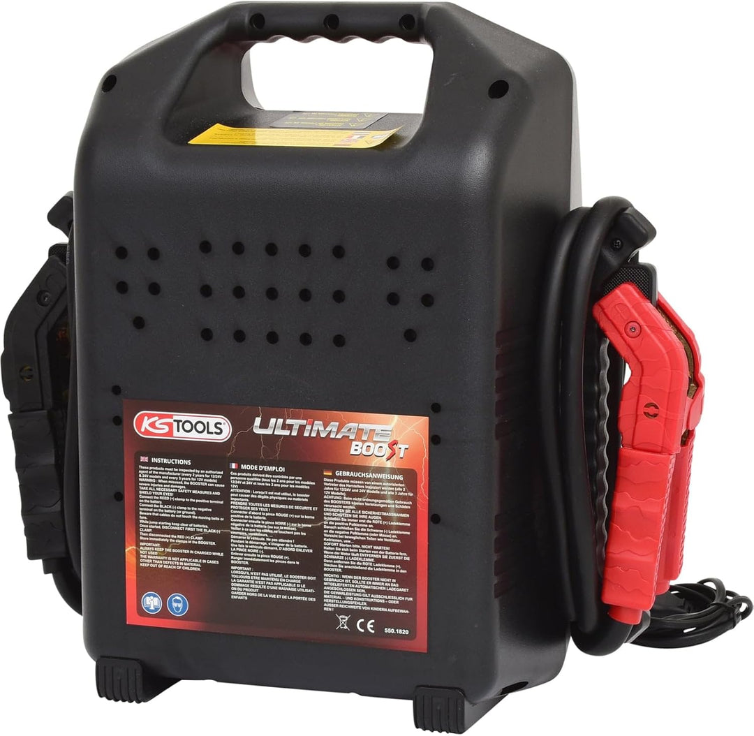 KS Tools 550.1820 12 V + 24 V Batterie-Booster, mobiles Starthilfegerät 1700 A