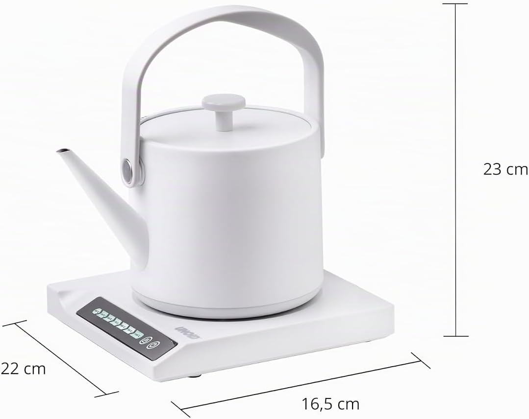 Unold 18210 Blitzkocher Clara, Wasserkocher, 1.000 W, 0,6L – 360° drehbar, mit Warmhaltefunktion, 7