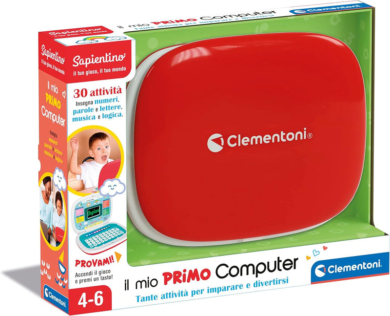 Clementoni Sapientino – Mein erster Laptop – interaktiver Lerncomputer (italienische Version), 30 Ak