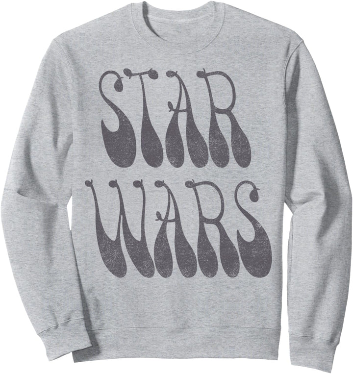 Star Wars Mandalorian Groovy Text Sweatshirt