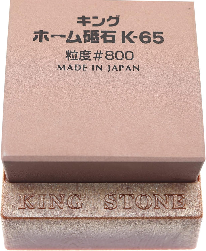 King Japanischer Schleifstein, Körnung 800, mit synthetischer Halterung, rutschfest und stabil, für