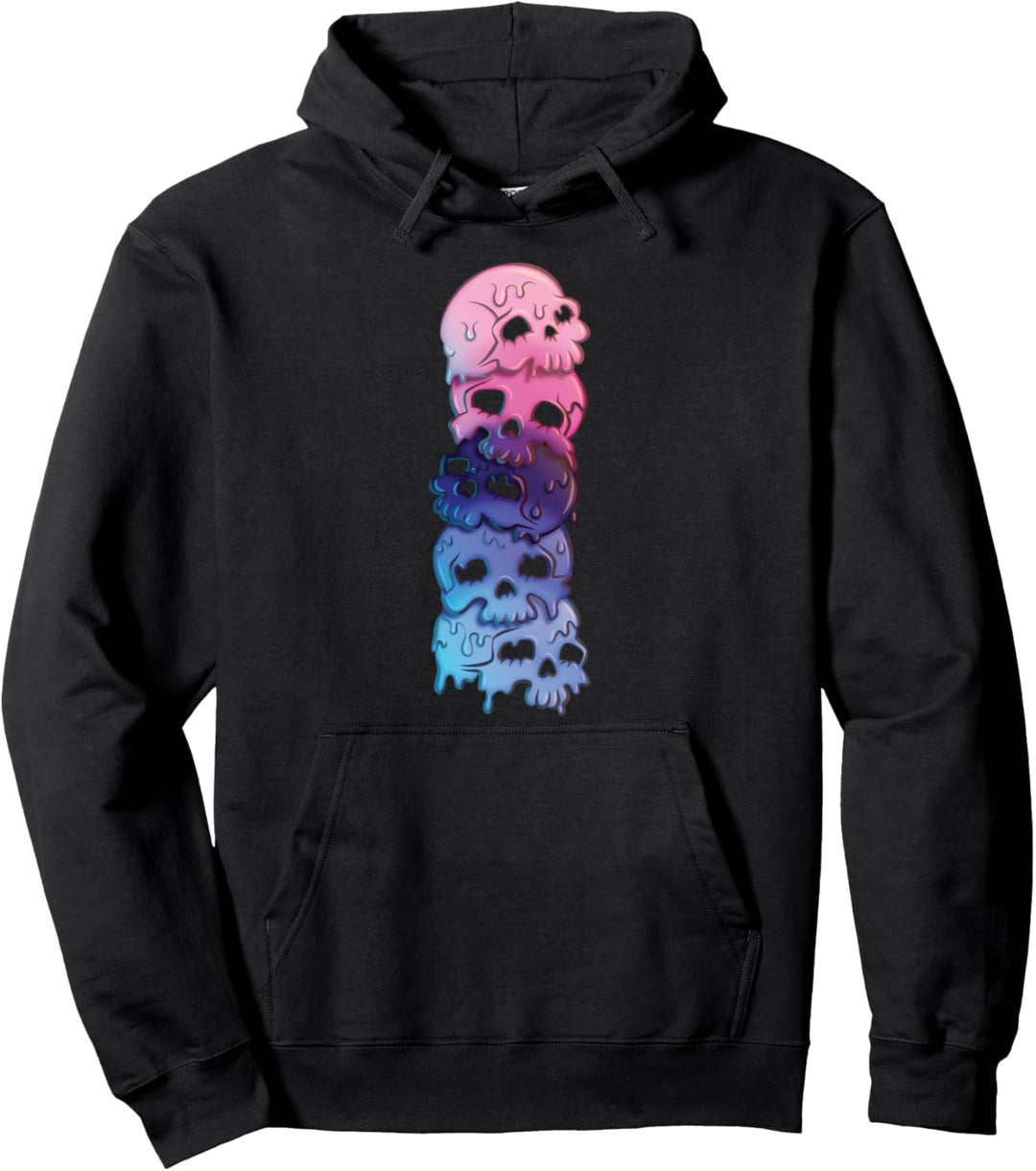 Omnisexual Pride-Flagge Gothik-Schädel Pullover Hoodie