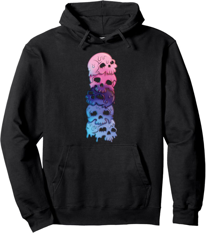Omnisexual Pride-Flagge Gothik-Schädel Pullover Hoodie