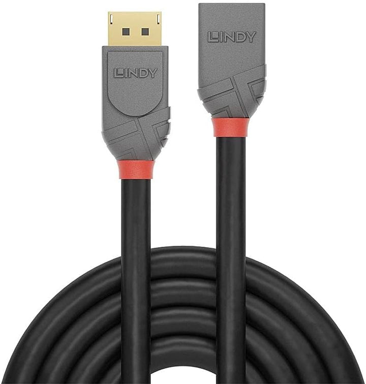 LINDY 36496 1m DisplayPort Verlängerungskabel, Anthra Line