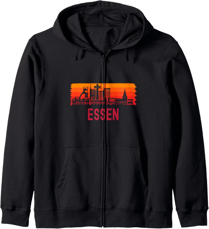 Essen Nordrhein Westfalen Stadt Skyline Kapuzenjacke
