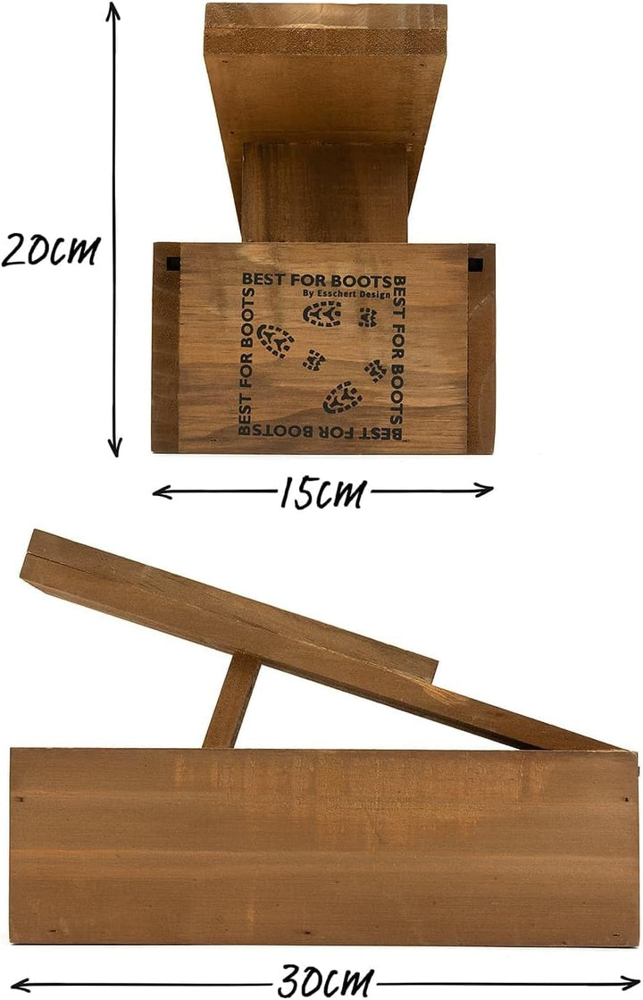 CKB LTD Schuhpflegeset - Tragbare Lederschuhputz-Holzbox Geschenkset mit Stiefelwagenablage, Applika