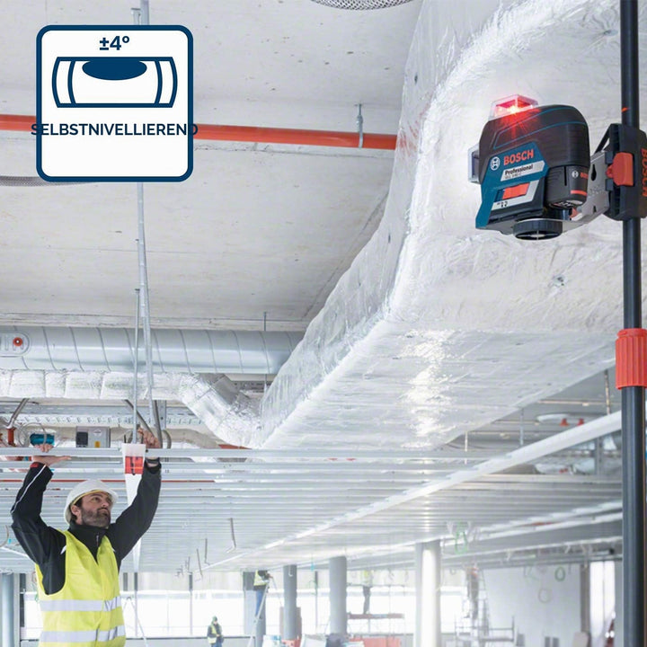 Bosch Professional Linienlaser GLL 3-80 C (m. App-Funktion, roter Laser, Innenbereich, max. Arbeitsb