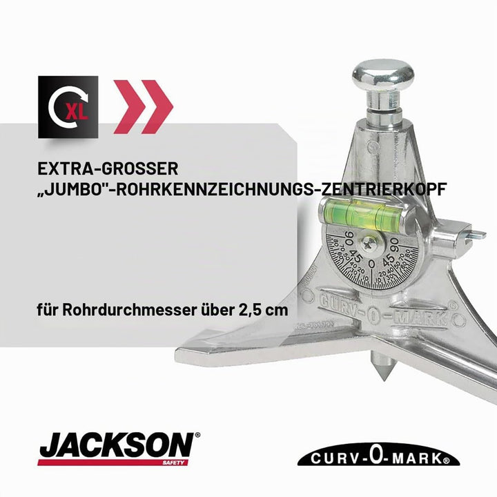 Jackson Safety J1880 Konturrohr-Zentrierkopf, Curv-O-Mark Schweiss- und Rohrleitungs-Layout-Werkzeug