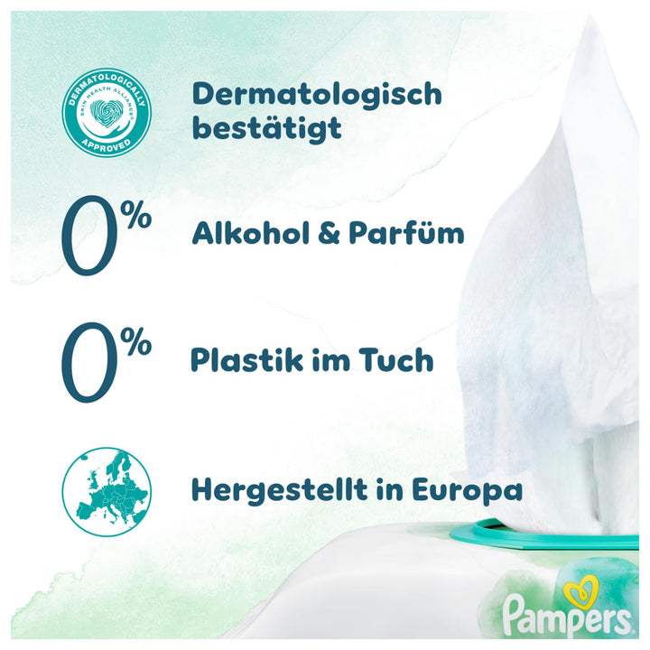 Pampers Harmonie New Baby Feuchttücher 9 Packungen mit jeweils 46 Feuchttüchern = 414 Feuchttücher,