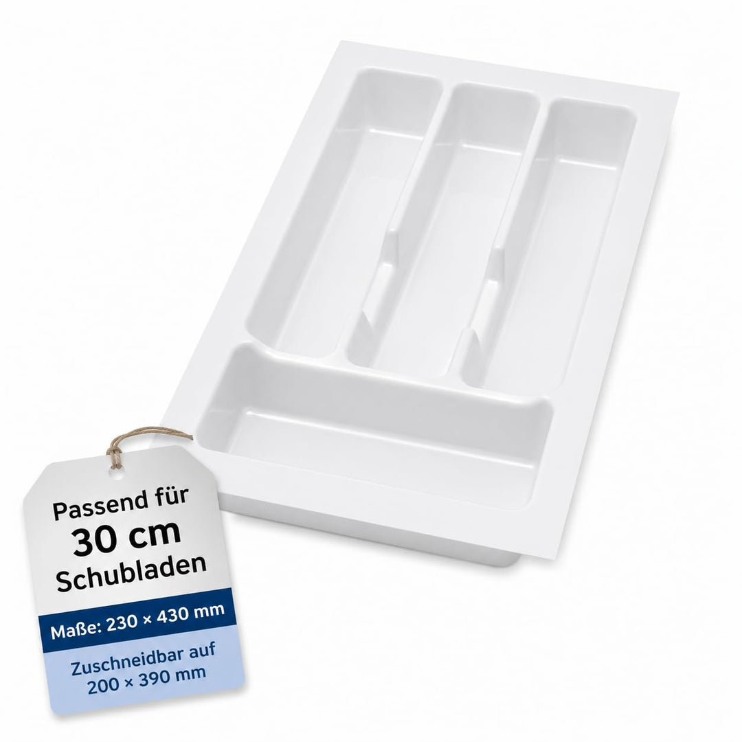 Alusfera Besteckkasten für Schubladen 30cm - Besteckeinsatz - Praktisch Schubladen Ordnungssystem -
