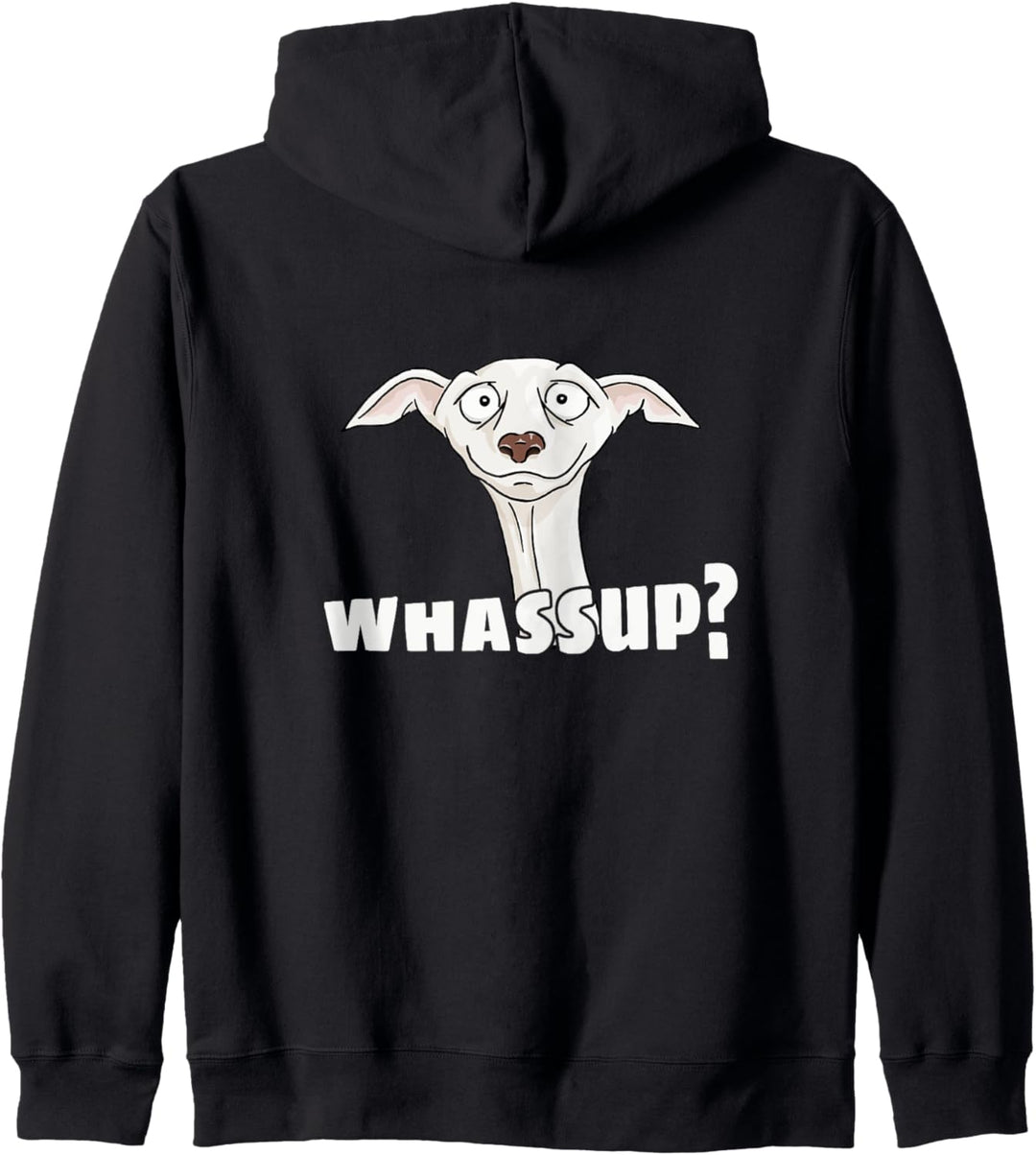 Whassup? Was geht? Lässiger Comic Windhund Kapuzenjacke