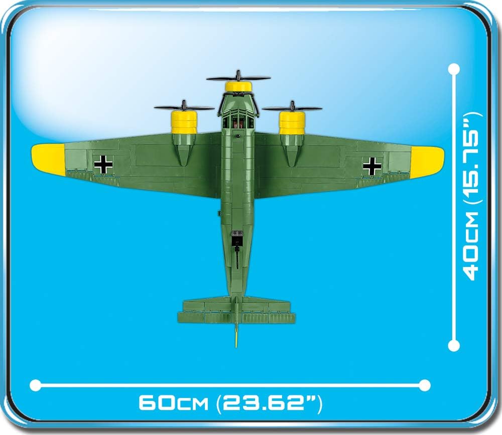COBI 5710 Junkers JU 52/3M Toys, 3-99 YEARS OLD, Grün Gelb