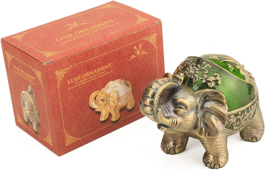 Ständer Elefant Dekorativer Aschenbecher mit Deckel für Zigaretten Metall Rauchen Aschenbecher Halte
