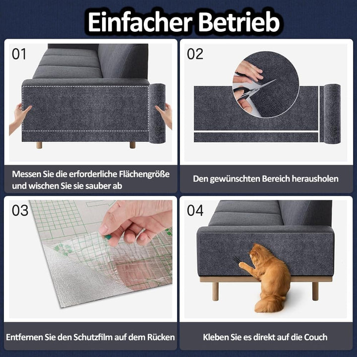 Kratzmatte Katze Selbstklebend - Kratzschutz Sofa Anti Kratz Folie Kratzwand für Katzen Frei DIY Ges