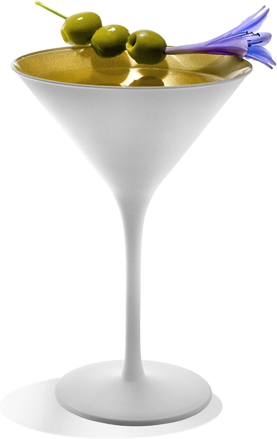 Stölzle Lausitz Elements Cocktailschale, Glas, weiss-Gold, 6 Stück (1er Pack), 6 6 Stück (1er Pack)