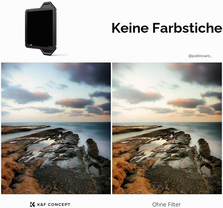 K&amp;F Concept Nano X-PRO Rechteckfilter ND1000(10 Stop) 100x100mm Square Filter Graufilter aus Optisch