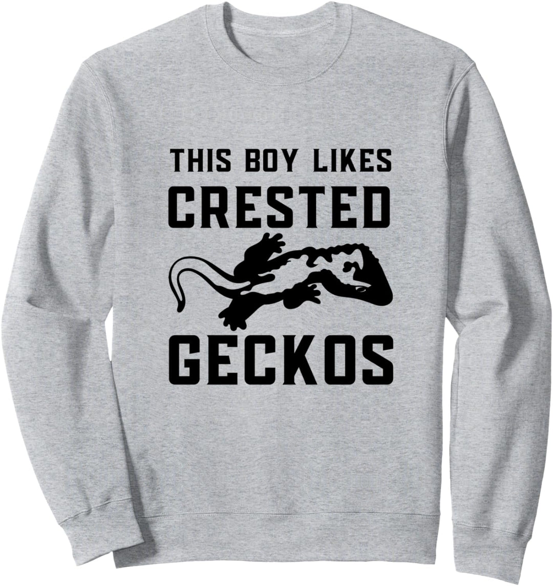 Junge mag Kammgeckos Wildlife Natur Eidechse Sweatshirt