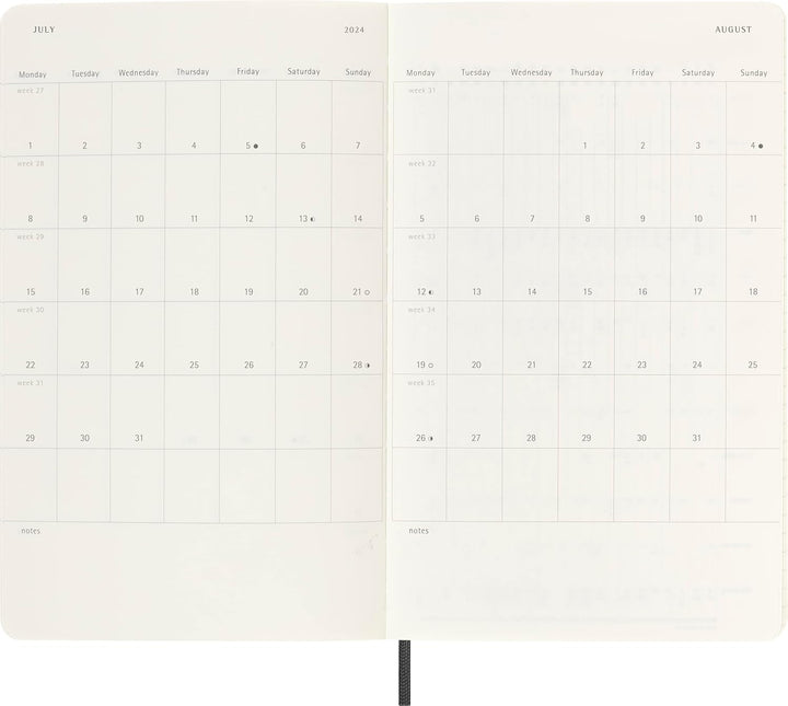 Moleskine Wochenplaner 2023-2024, 18-Monats-Agenda, Akademisches Tagebuch, Wochenagenda mit weichem