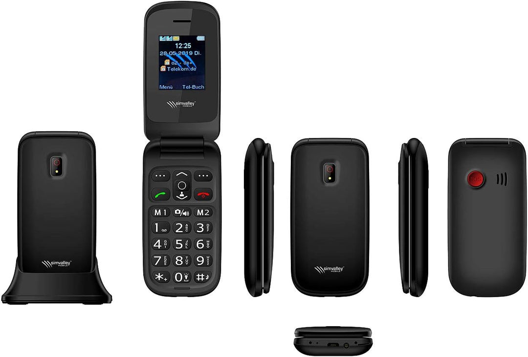simvalley MOBILE Klapptelefon: Notruf-Klapphandy XL-949 mit Garantruf Easy, Dual-SIM und Bluetooth (