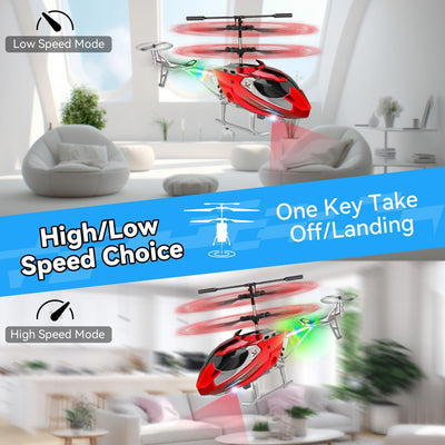 TERRAMUS RC Hubschrauber- 2.4G Ferngesteuerter Hubschrauber Indoor RC Helikopter Spielzeug mit LED-L