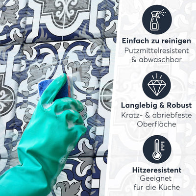 CREATISTO Mosaik Klebefliesen Stickerfliesen Fliesenfolie - Hochwertige Sticker Aufkleber für Wandfl