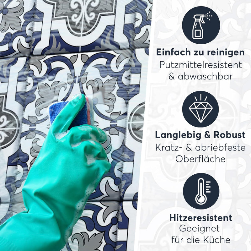 CREATISTO Mosaik Klebefliesen Stickerfliesen Fliesenfolie - Hochwertige Sticker Aufkleber für Wandfl