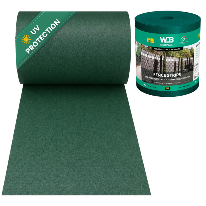 WDB - Sichtschutzstreifen für Doppelstabmatten - 19 cm x 26 m - Hart PP Windschutz – Lederoptik (Ora