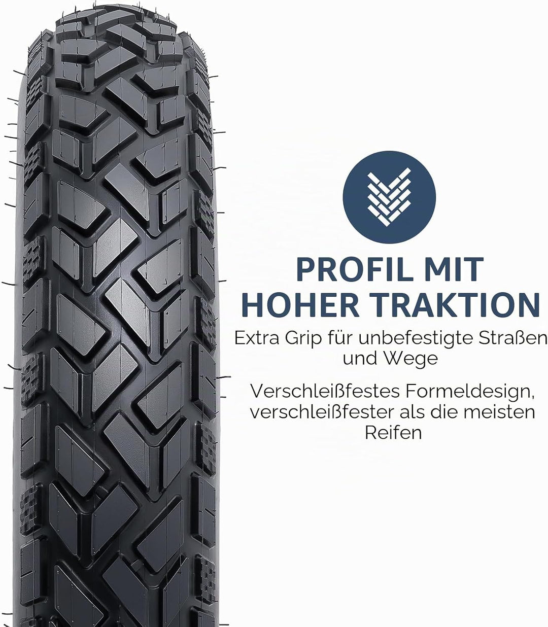 YunSCM 1er-Pack 20 Zoll Heavy Duty E-Bike Reifen 20x4.0 Mantel Plus 1er-Pack 20 Zoll Fat schlauche 2