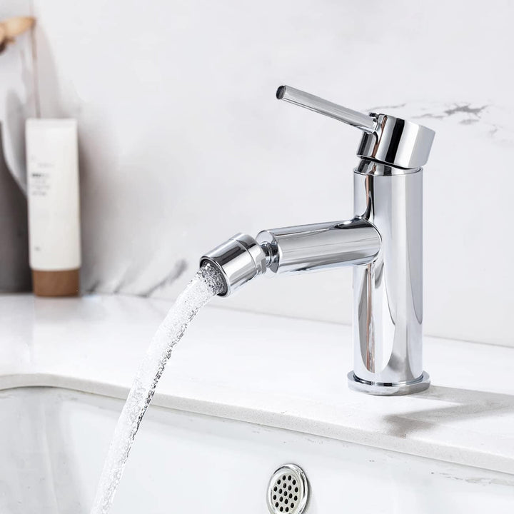 ONECE Wasserhahn Bad mit drehbar Auslauf, Waschtischarmatur Einhebel Bidetarmatur Mischbatterie Bada