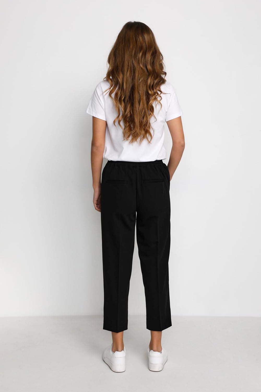 Kaffe Damen Hose Kaffe Women's Pants Tailored Cropped Wide Leg Seamline 32 Black Deep, 32 Black Deep