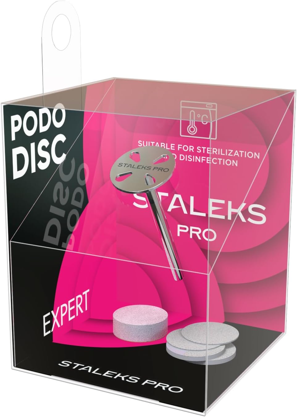 STALEKS Pododisc 10 mm Pediküre + 5 Nachfüllpackungen Limette 180 Grit Professioneller Haushaltsgebr