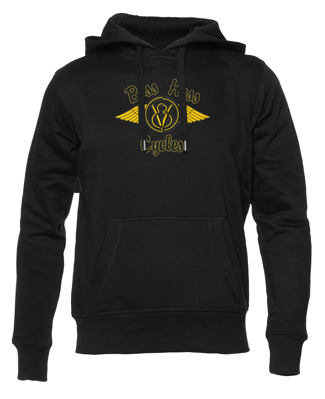 Boss Hoss Wing Unisex Hoodie Herren Damen Schwarz Lange Ärmel Kapuzenpulli Men's Women's Black