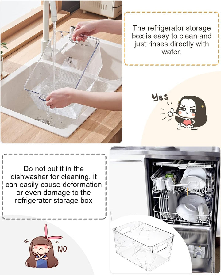 JOSPL Kühlschrank Organizer 10er Set,Durchsichtig Stapelbare Aufbewahrungsbox Organizer Set kleine K