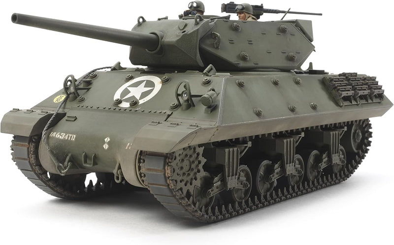 Tamiya 300035350 300035350-1:35 US Panzerjäger M10 (3) Mittl. Prod,originalgetreue Nachbildung, Plas