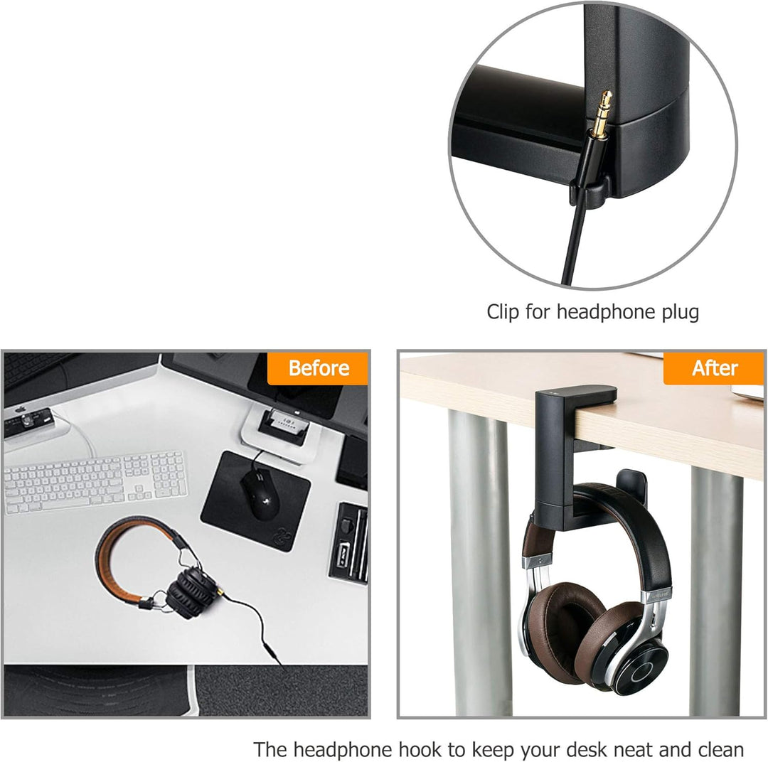 KIWIFOTOS Kopfhörer Ständer Kopfhörerhalter mit 360° drehbarem Headset Halterung Halter, Headphone S