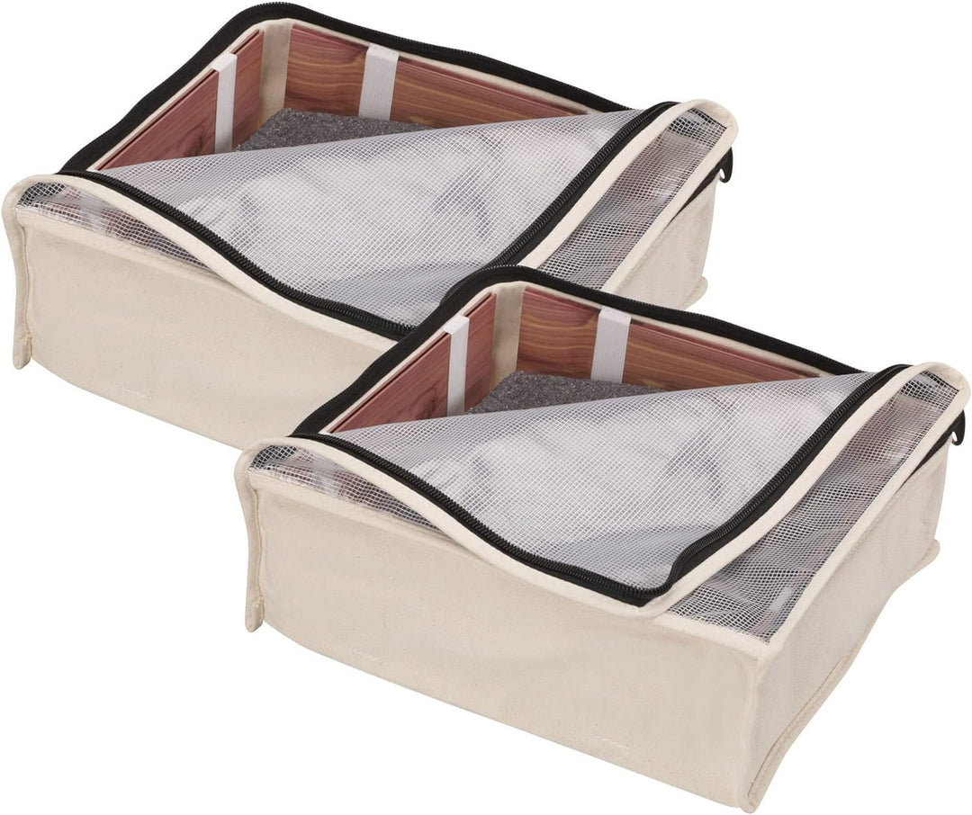Household Essentials Cedarline 3321-1 Pullovertasche aus natürlichem Baumwollleinen, mit Reissversch