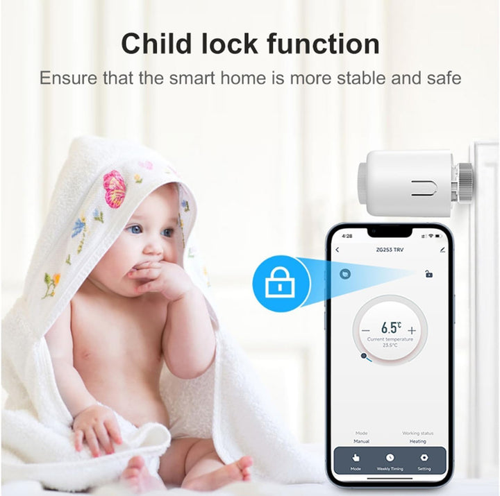Smart Thermostat Heizkörperventil Programmierbares Thermostatventil, Zigbee Thermostat zur Temperatu