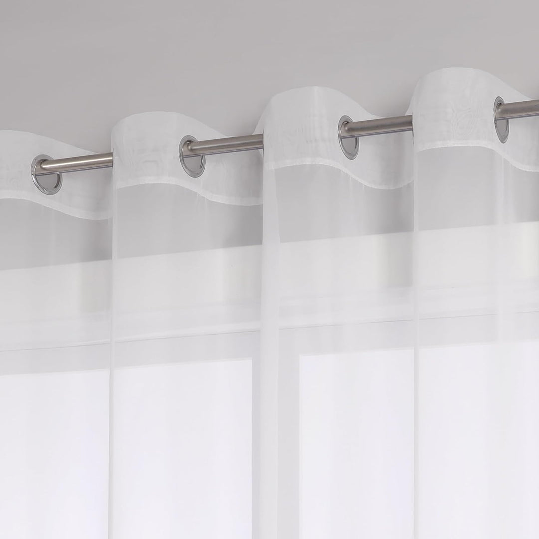 Joyswahl Voile Gardine transparenter Vorhang mit Satinband Design »Maja« Schals Fenster Vorhänge mit