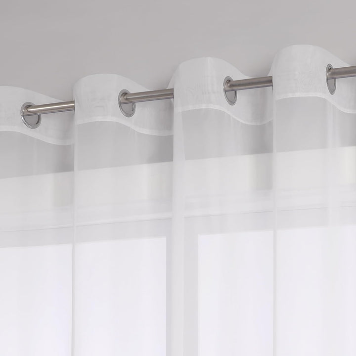 Joyswahl Voile Gardine transparenter Vorhang mit Satinband Design »Maja« Schals Fenster Vorhänge mit