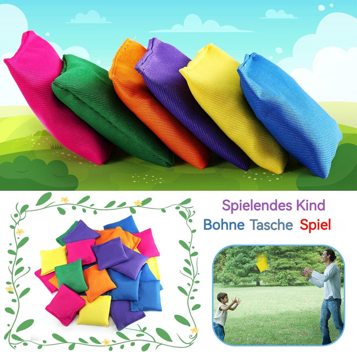 48 Stück Sandsäckchen, Cornhole Säckchen, Nylon Sitzsäcke, Werfen Spiel Für Kinder, Outdoor Spiele,